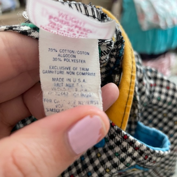 vintage buster brown gingham and emrboidered overralls - Picture 6 of 6